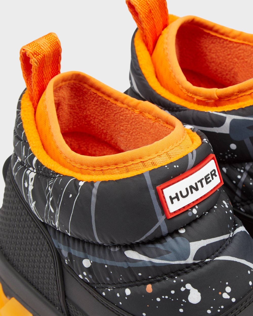 Botas De Neve Hunter Feminina Cinzentas Pretas - Original Printed Insulated Ankle - 87WDXKGSI